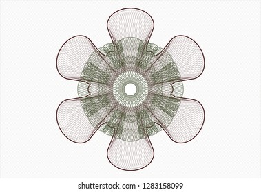 Green and Red abstract rosette