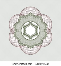 Green and Red abstract rosette