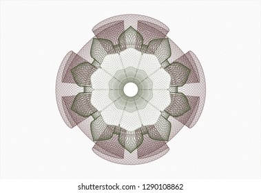Green and Red abstract rosette