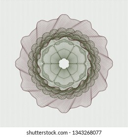 Green and Red abstract rosette