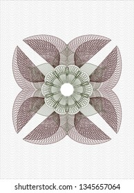 Green and Red abstract rosette