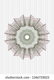 Green and Red abstract rosette