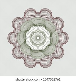 Green and Red abstract rosette