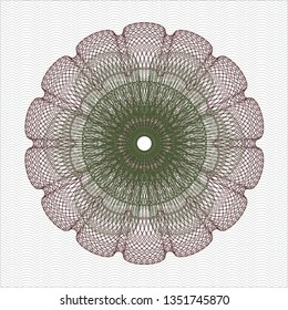 Green and Red abstract rosette