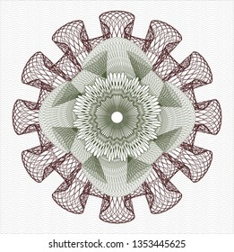 Green and Red abstract rosette