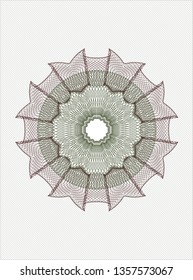 Green and Red abstract rosette