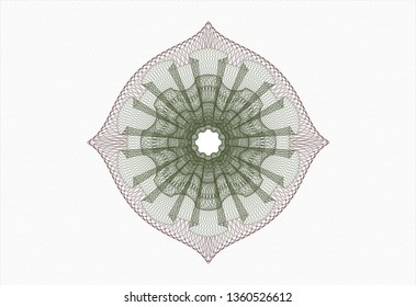 Green and Red abstract rosette