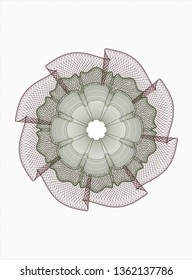 Green and Red abstract rosette