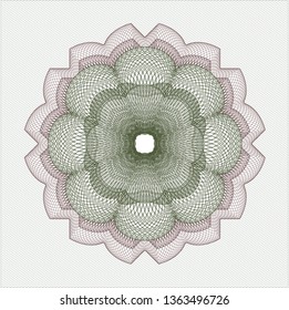 Green and Red abstract rosette