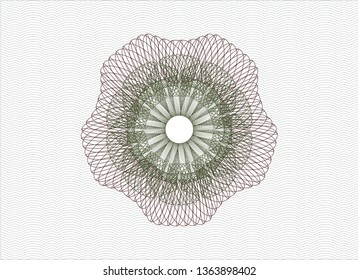 Green and Red abstract rosette