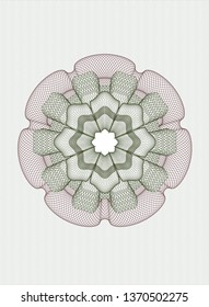 Green and Red abstract rosette
