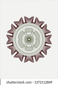 Green and Red abstract rosette