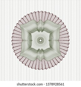 Green and Red abstract rosette