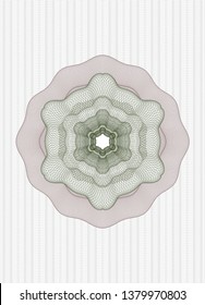 Green and Red abstract rosette