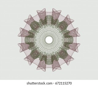 Green and Red abstract rosette
