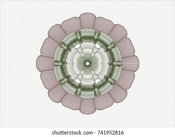 Green and Red abstract rosette