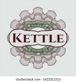 Green and Red abstract rosette with text Kettle inside