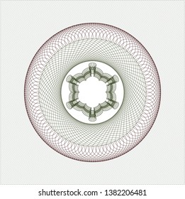 Green and Red abstract rosette. Vector Illustration. Detailed.
