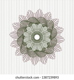 Green and Red abstract rosette. Vector Illustration. Detailed.