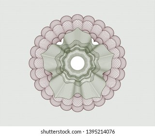 Green and Red abstract rosette. Vector Illustration. Detailed.