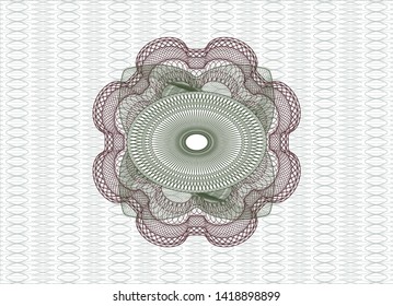 Green and Red abstract rosette. Vector Illustration. Detailed.