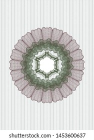 Green and Red abstract rosette. Vector Illustration. Detailed.