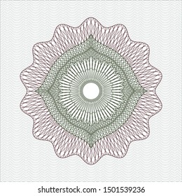 Green and Red abstract rosette. Vector Illustration. Detailed.