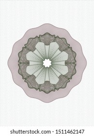 Green and Red abstract rosette. Vector Illustration. Detailed.