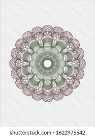 Green and Red abstract rosette. Vector Illustration. Detailed.