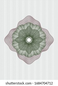 Green and Red abstract rosette. Vector Illustration. Detailed.