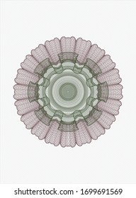 Green and Red abstract rosette. Vector Illustration. Detailed.