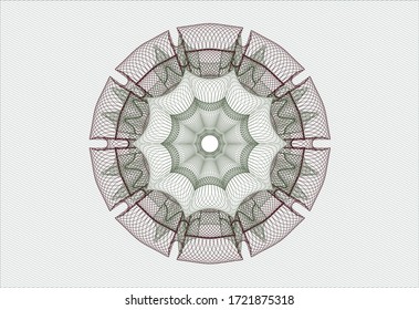 Green and Red abstract rosette. Vector Illustration. Detailed. 