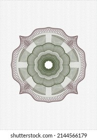 Green and Red abstract rosette. Vector Illustration. Detailed. 