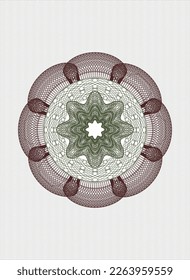 Green and Red abstract rosette. Vector Illustration. Detailed. 