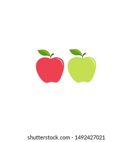 Green and red apple icons, modern design - vector icon.