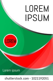 Green and Red background design a flyer brochure vertical vector
