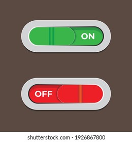 Green and red background on and off button. Great vectors for multimedia, music, videos, icons, social media, web etc.