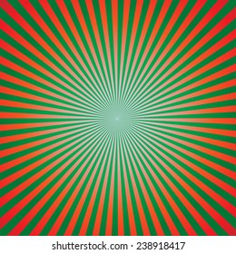 green red background: sunburst vector