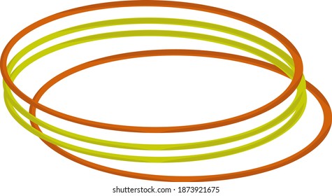 Green and red bangles, illustration, vector on white background