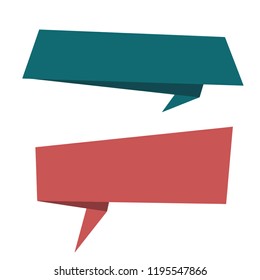 Green red banner vector