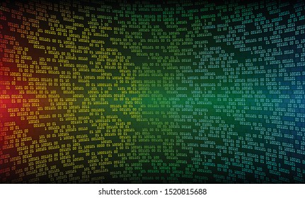 green red binary cyber circuit future technology concept background