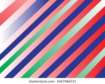 Green, red and blue  color combination gradient background design.