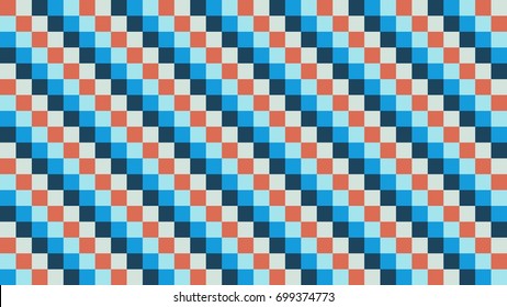 Green, Red, Blue Vector Vintage Checker Pattern for Background