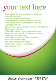 Green and red brochure