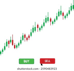 green red candlestick chart for stock market vector illustration. Good for banner, poster, greeting card, party card, invitation, template, advertising, campaign, and social media.