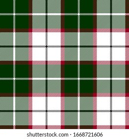 Green red check plaid texture seamless pattern