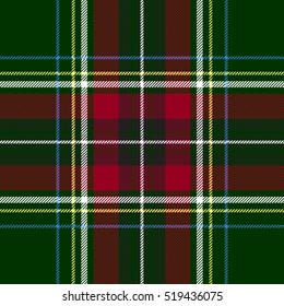 Green Red Check Plaid Texture Seamless Pattern