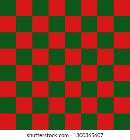 Green and red chessboard pattern