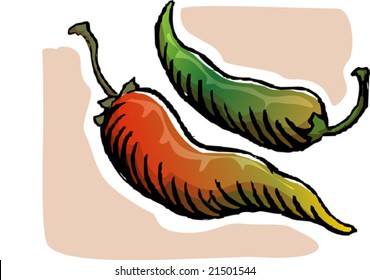  green and red chillies	