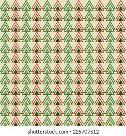 Green and red christmas colored triangles pattern geometric background for use in design